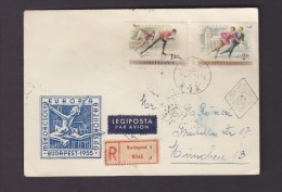 TIMBRE. LETTRE. ........BUDAPEST. HONGRIE. SPORT.ALLEMAGNE. MONCHEN. MUNCHEN. MUNICH - Storia Postale