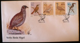 SUD OUEST AFRICAIN Oiseaux Yvert 586/89. FDC, Enveloppe 1er Jour  Emis Le 03/11/1988 - Otros & Sin Clasificación