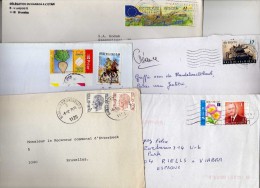 2107  Lote De Cartas De Bélgica De Diferentes Años Y Fechadores, Circuladas, - Storia Postale