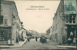 57 CHATEAU SALINS / Rue De La Gare, Bahnhofstrasse / CARTE RARE - Chateau Salins