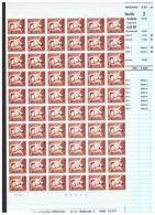 R 43  - Xx -  Timbres  ROULEAUX  De  4.50 BF  -   26-9-72  -  Feuille  De  60  T  - Cote  :  65 €  -  Prix  :  19.9 - Franqueo