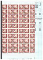 R 43  - Xx -  Timbres  ROULEAUX  De  4.50 BF  -   26-9-72  -  Feuille  De  60  T  - Cote  :  65 €  -  Prix  :  19.9 - Rouleaux