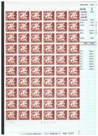 R 43  - Xx -  Timbres  ROULEAUX  De  4.50 BF  -   26-9-72  -  Feuille  De  60  T  - Cote  :  65 €  -  Prix  :  19.9 - Rouleaux