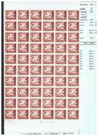 R 43  - Xx -  Timbres  ROULEAUX  De  4.50 BF  -   26-9-72  -  Feuille  De  60  T  - Cote  :  65 €  -  Prix  :  19.9 - Rouleaux