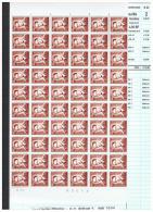 R 43  - Xx -  Timbres  ROULEAUX  De  4.50 BF  -   26-9-72  -  Feuille  De  60  T  - Cote  :  65 €  -  Prix  :  19.9 - Rouleaux