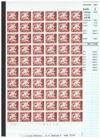 R 43  - Xx -  Timbres  ROULEAUX  De  4.50 BF  -   26-9-72  -  Feuille  De  60  T  - Cote  :  65 €  -  Prix  :  19.9 - Coil Stamps