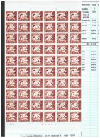 R 43  - Xx -  Timbres  ROULEAUX  De  4.50 BF  -   26-9-72  -  Feuille  De  60  T  - Cote  :  65 €  -  Prix  :  19.9 - Coil Stamps