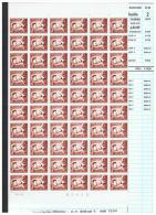 R 43  - Xx -  Timbres  ROULEAUX  De  4.50 BF  -   26-9-72  -  Feuille  De  60  T  - Cote  :  65 €  -  Prix  :  19.9 - Coil Stamps