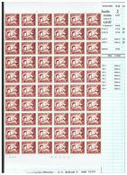 R 43  - Xx -  Timbres  ROULEAUX  De  4.50 BF  -   26-9-72  -  Feuille  De  60  T  - Cote  :  65 €  -  Prix  :  19.9 - Rouleaux