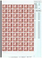 R 43  - Xx -  Timbres  ROULEAUX  De  4.50 BF  -   26-9-72  -  Feuille  De  60  T  - Cote  : 40 €  -  Prix  :  13.99 - Coil Stamps