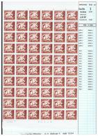 R 43  - Xx -  Timbres  ROULEAUX  De  4.50 BF  -   26-9-72  -  Feuille  De  60  T  - Cote  : 40 €  -  Prix  :  13.99 - Coil Stamps