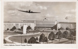 Berlin Germany, Tempelhof Airport & Luftbrucken Memorial, C1950s Vintage Real Photo Postcard - Tempelhof