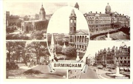 Angleterre-Birmingham-1956-Cathedral-Chamberlain Square-Gardes, Five Ways-council House-Colmore Row - Birmingham