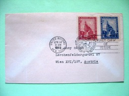 United Nations - New York 1958 FDC Cover To Austria - Center Hall Westminster England - Cartas & Documentos