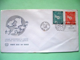 United Nations - New York 1958 FDC Cover - Economic And Social Council - Gearwheels - Briefe U. Dokumente