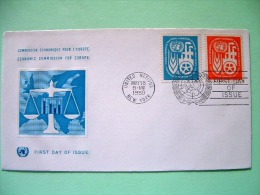 United Nations - New York 1959 FDC Cover - Agriculture Industry And Trade - Balance - Lettres & Documents