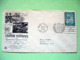 United Nations - New York 1959 FDC Cover To New York - Agriculture Industry And Trade - Balance - Ship Building - Cartas & Documentos