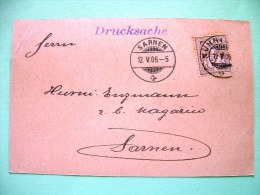 Switzerland 1906 Postcard To Sarnen - Numeral - Briefe U. Dokumente