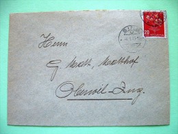 Switzerland 1945 Cover Local - Flowers - Cartas & Documentos