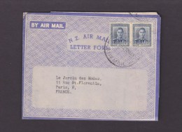 TIMBRE. LETTRE. ....NOUVELLE ZELANDE.NEW ZEALAND.WELLINGTON.1952.B OOKSELLERS ANS STATIONERS.PARIS.FRANCE - Storia Postale