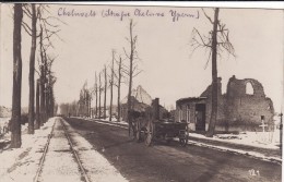 CP Photo 14-18 GHELUVELT (Geluveld, Zonnebeke) - Une Cuisine Roulante Allemande, Une Rue (A80, Ww1, Wk1) - Zonnebeke