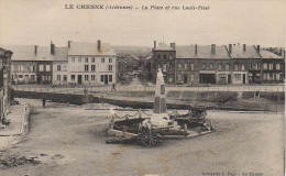 08 LE CHESNE  La Place Et Rue Louis-Fissé - Le Chesne