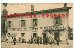 87  AMBAZAC - RARE < CAFE HOTEL RESTAURANT SOURDOULAUD < HOTEL De La GARE - DOS SCANNE - Ambazac