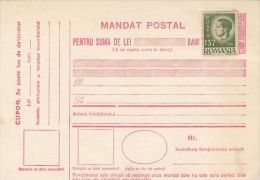 613- KING, 1948, ROMANIA MICHAEL STAMP ON MONEY ORDER STATIONERY, ENTIER POSTAUX, UNUSED, ROMANIA - Service