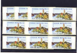 Timbres Automates Hrad Zvikov 2002/2003 Complet (23 Timbres Adhésifs) - Automatenmarken Michel 2 - Other & Unclassified