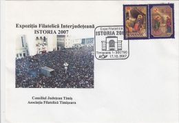 621- TIMISOARA DURING THE 1989 REVOLUTION, PHILATELIC EXHIBITION, SPECIAL COVER, 2007, ROMANIA - Brieven En Documenten