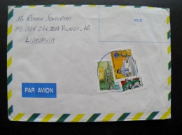 Cover Sent From Brazil 3 Stamps - Brieven En Documenten