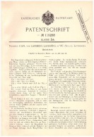 Original Patent - Freiherr Carl Von Lassberg-Lanzberg Dans Vic Sur Seille , 1900 , Jambières , Rock , Lothringen  !!! - Vic Sur Seille