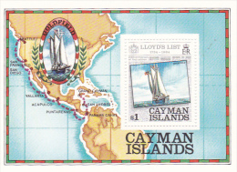 Cayman Islands 1984 Lloyd's List Ship Souvenir Sheet MNH - Caimán (Islas)
