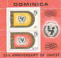 Dominica 1971Unicef 25th Anniversary Souvenir Sheet MNH - Dominique (...-1978)