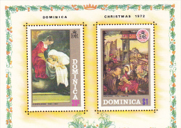 Dominica 1972 Christmas Souvenir Sheet MNH - Dominica (...-1978)