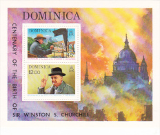 Dominica 1974 Churchill Souvenir Sheet MNH - Dominica (...-1978)