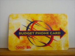 Budget Phone Card 1000 BEF Used Rare - Carte GSM, Ricarica & Prepagata