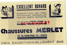 87 - LIMOGES - BEAU BUVARD CHAUSSURES MERLET - PANTOUFLES  GALOCHES- 135 RUE ARISTIDE BRIAND - Zapatos