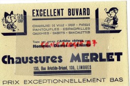 87 - LIMOGES - BEAU BUVARD CHAUSSURES MERLET - PANTOUFLES  GALOCHES- 135 RUE ARISTIDE BRIAND - Chaussures
