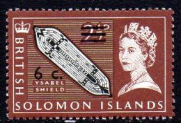 Solomon Is. QEII 1966 Decimal Surcharges 6c On 2½d, Wmk. Sideways, MNH (B) - Islas Salomón (...-1978)