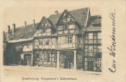ALLEMAGNE - QUEDLINBURG : Kloppstock's Geburtshaus - Quedlinburg