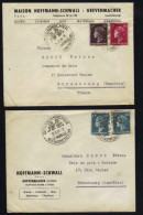 GREVENMACHER - G. D. LUXEMBOURG / 1956 & 1957 - 2 LETTRES POUR LA FRANCE / (ref 5766) - Cartas & Documentos