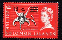 Solomon Is. QEII 1966 Decimal Surcharges 13c On 1/3d, Wmk. Sideways, MNH (B) - Isole Salomone (...-1978)