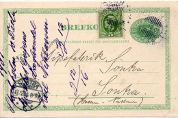 SUEDE ENTIER POSTAL POUR L'ALLEMAGNE 1901 - Ganzsachen