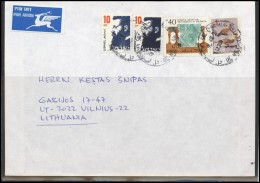 ISRAEL Postal History Cover Brief IL 003 Archaeology Birds Air Mail - Cartas & Documentos