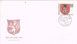 10295. Carta F.D.C. USTI Nad LABEN (Cheecoslovaquia) 1968. Escudo Heraldica - Storia Postale