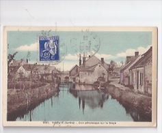 72 - VIBRAYE  - COIN DU VILLAGE , SUR LA BRAYE - MOULIN - PASSERELLE… 1930 - Vibraye