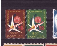 PORTUGAL 1958 International Expo Michel  Cat. N° 862/63 Mint Never Hinged MNH** - Nuevos