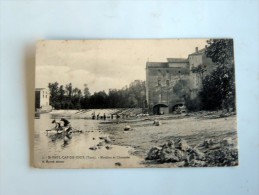 Carte Postale Ancienne : SAINT-PAUL CAP DE JOUX : Moulins Et Chaussée Lavandière ,animé - Saint Paul Cap De Joux