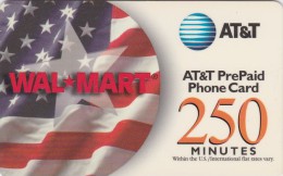 United States, USA-ATT-0177A, Flag And Star / WAL-MART 250 Brown / Big AT&T, 2 Scans.  38mm Barcode - AT&T